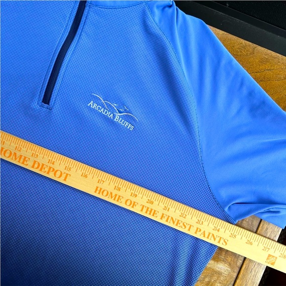 Peter Millar Crown Sport Perth Dip Dye 1/4 Zip Golf Pullover Mens Large Blue - Picture 7 of 14